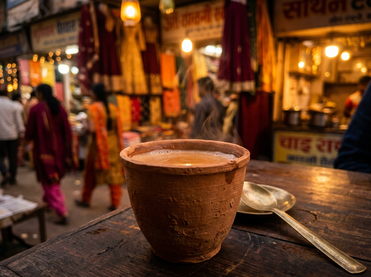 Kulhad cha in earthen cup